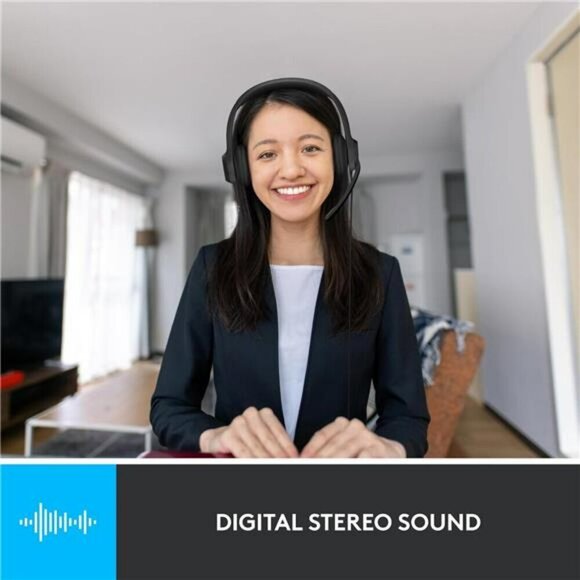 Logitech H390 Wired Headset for PC/Laptop Stereo Headphones with Noise Cancelli - Picture 2 of 7